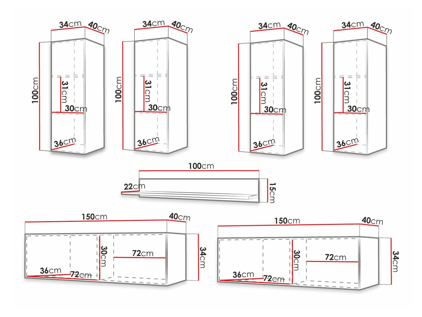 Olohuonesetti Anulio IV (Musta)