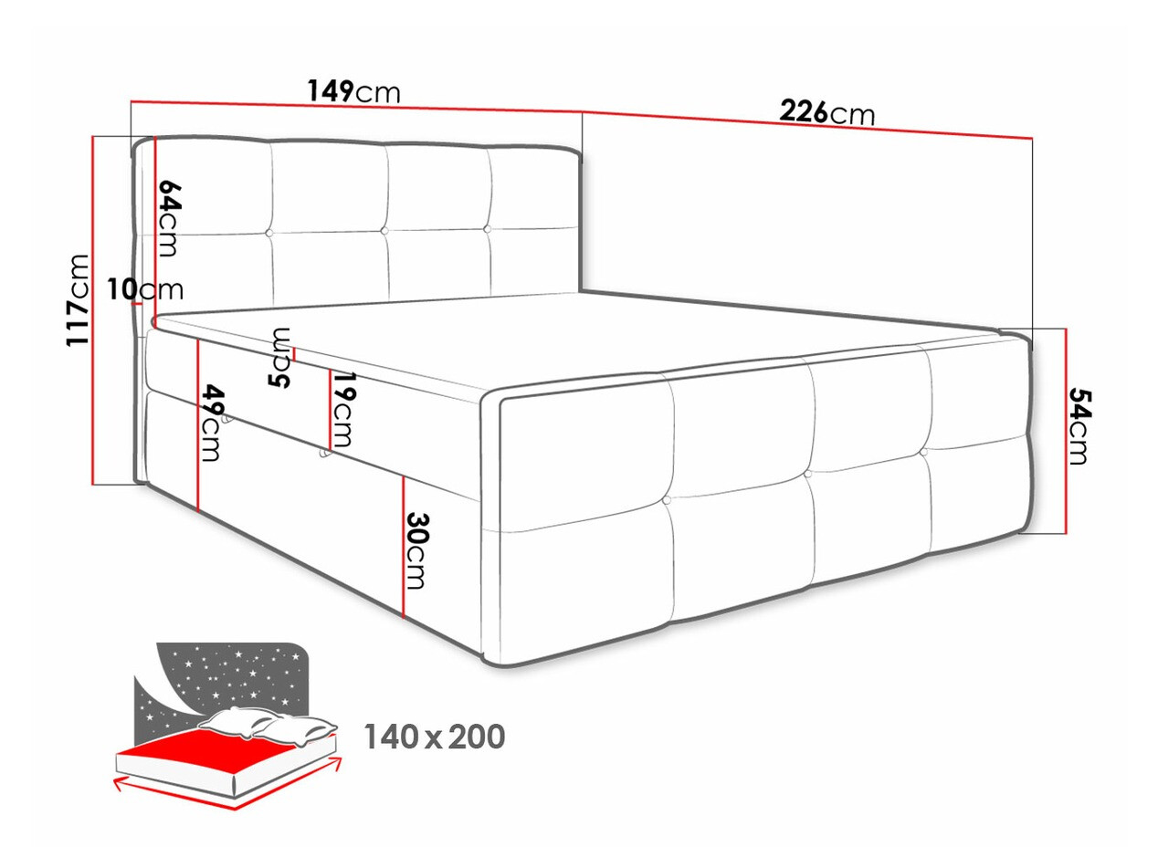 Jenkkisänky ComfiDream Tirara (Fresh 1)