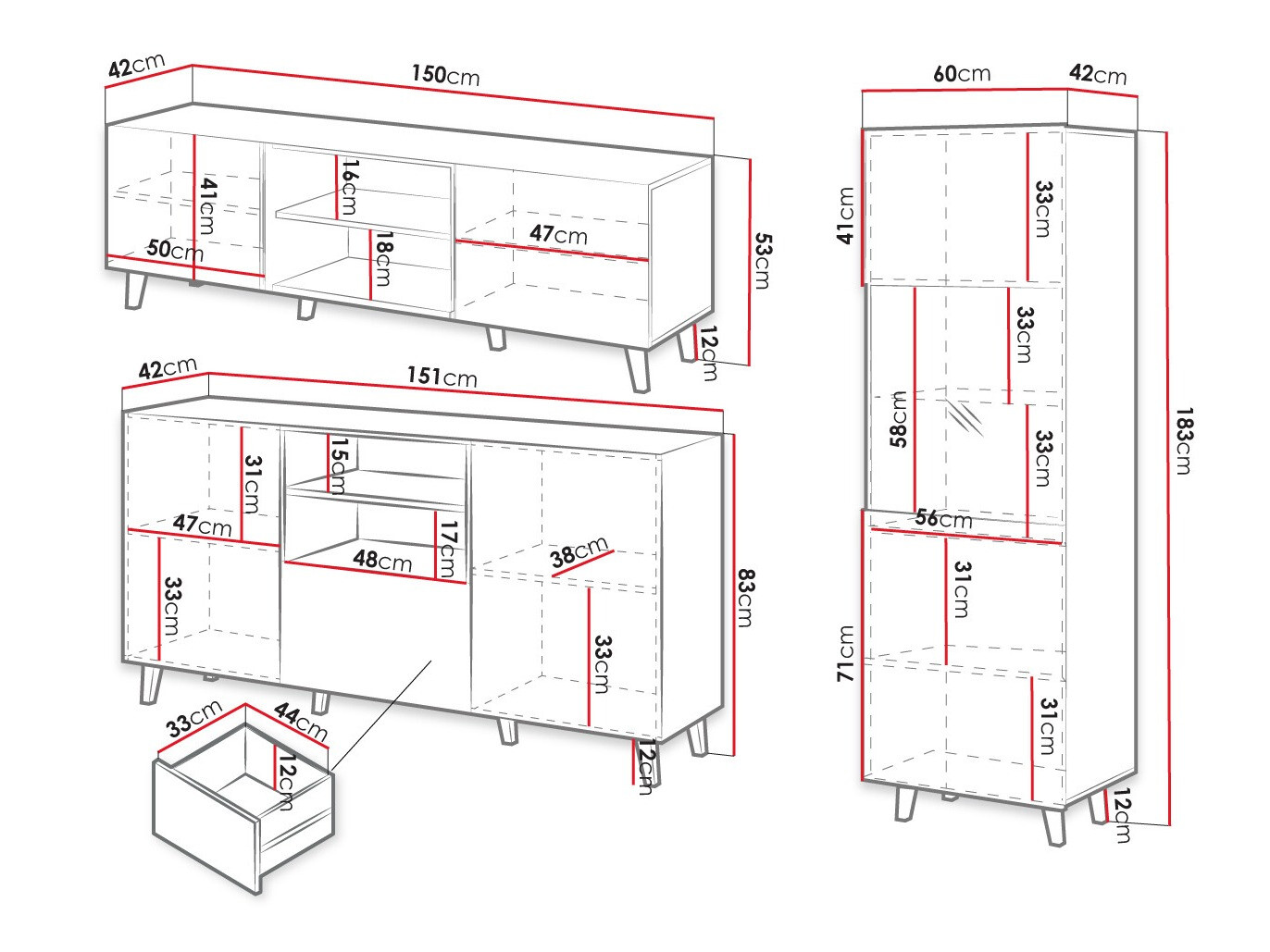 Olohuonesetti Comes I (Musta + Wotan tammi)