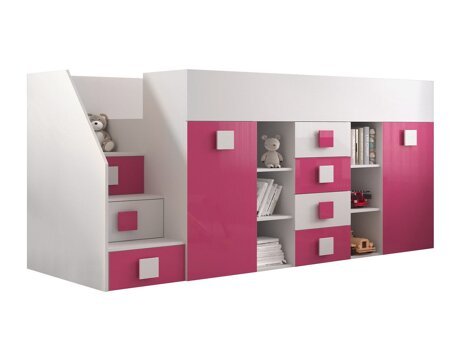 Parvisänky Hartford 366 (Valkoinen + Kiiltävä pinkki + Kiiltävä valkoinen)