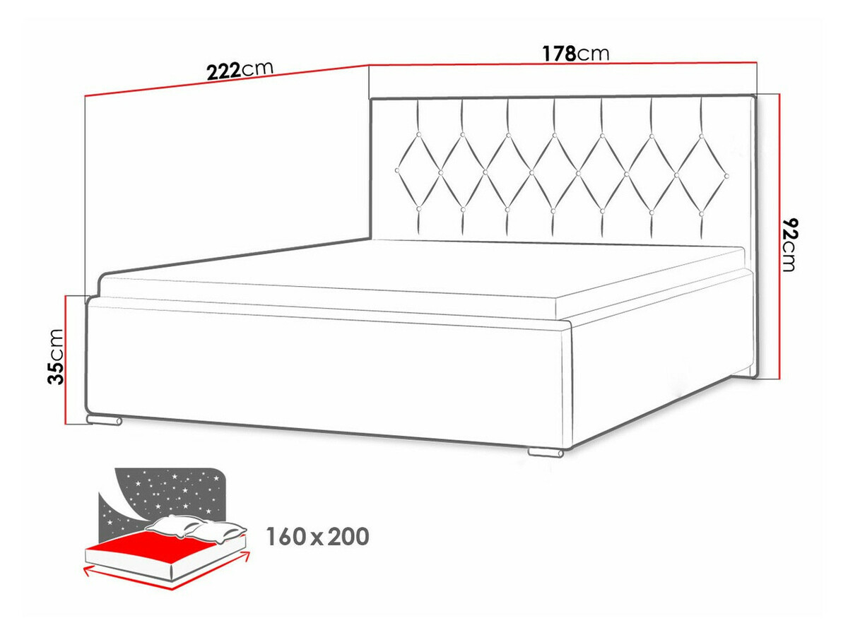 Sänky Baltimore 160 (Mikrofaza 12)