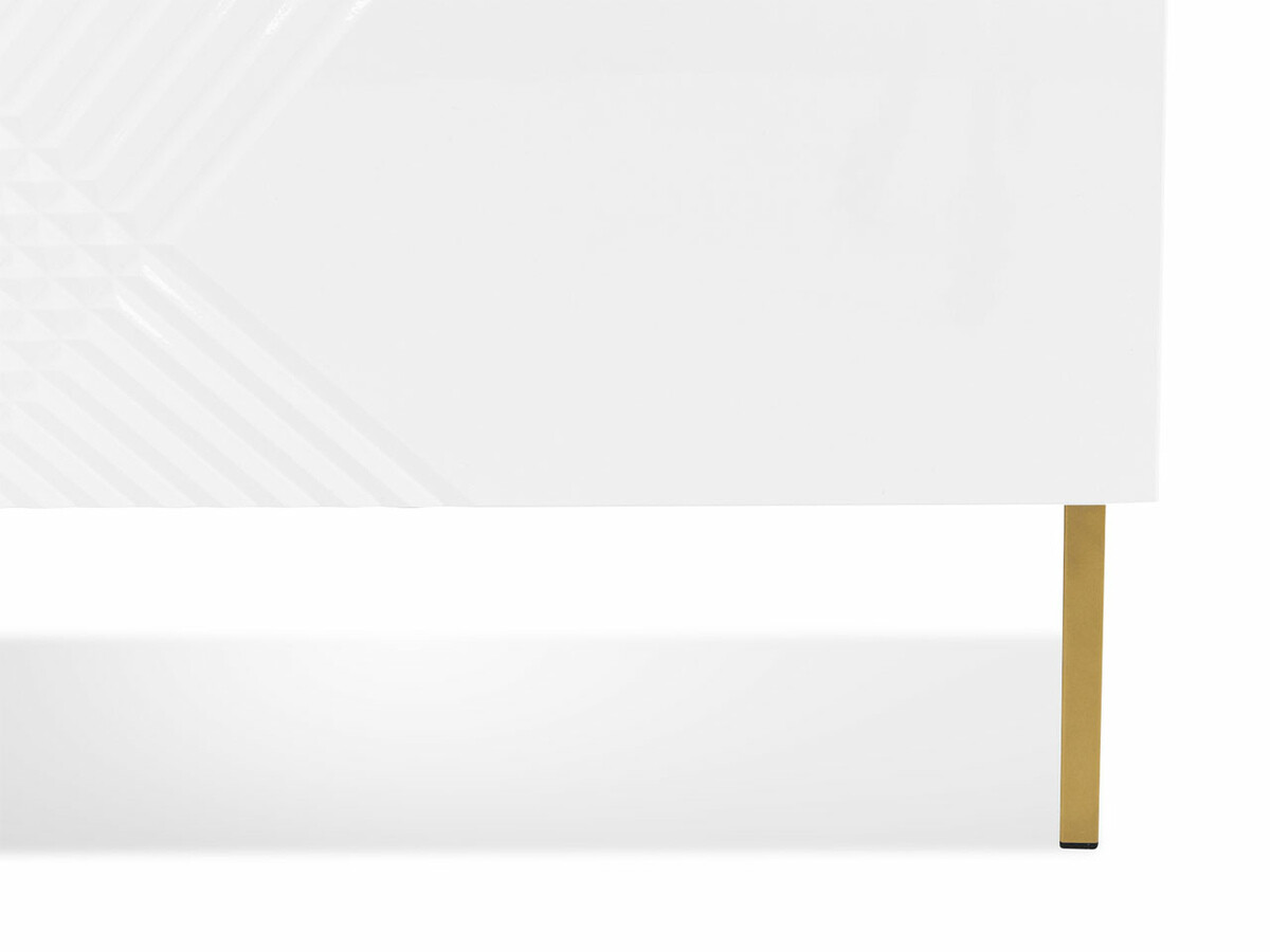 Yöpöytä Natar (Valkoinen + Kiiltävä valkoinen)