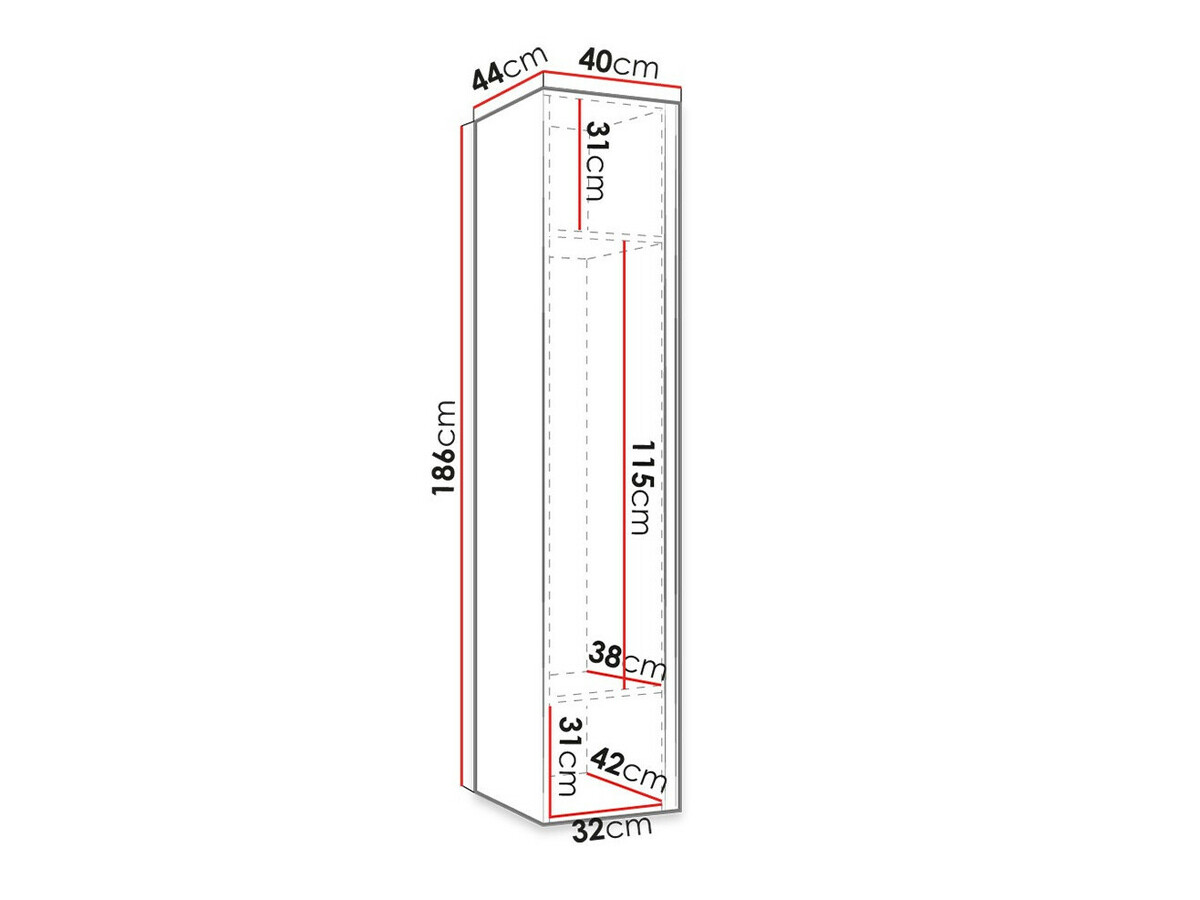 Vaatekaappi Pinis II (Grafiitti)