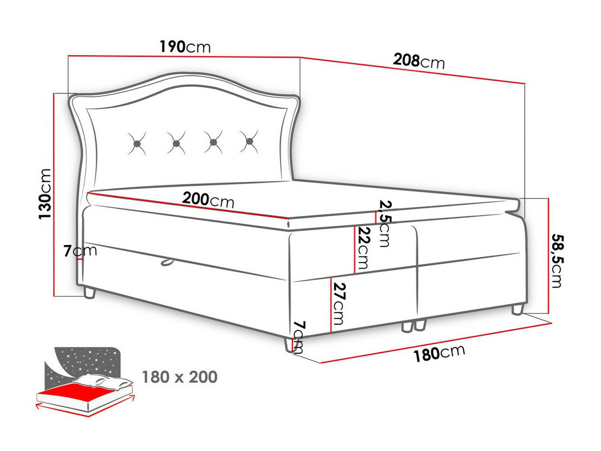 Jenkkisänky Oleum (Magic Velvet 2217)