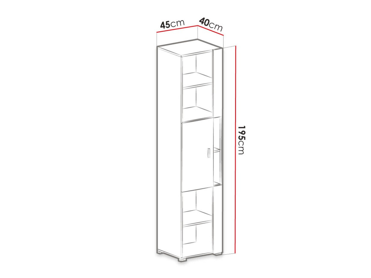 Hylly Omaha D128 (Valkaistu mänty + Violetti)
