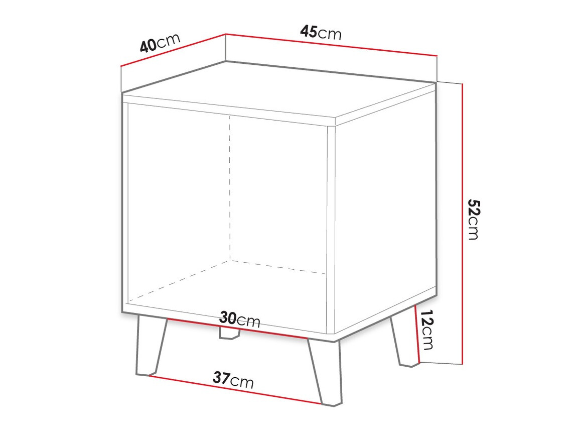 Yöpöytäsetti Comes (Wotan tammi)