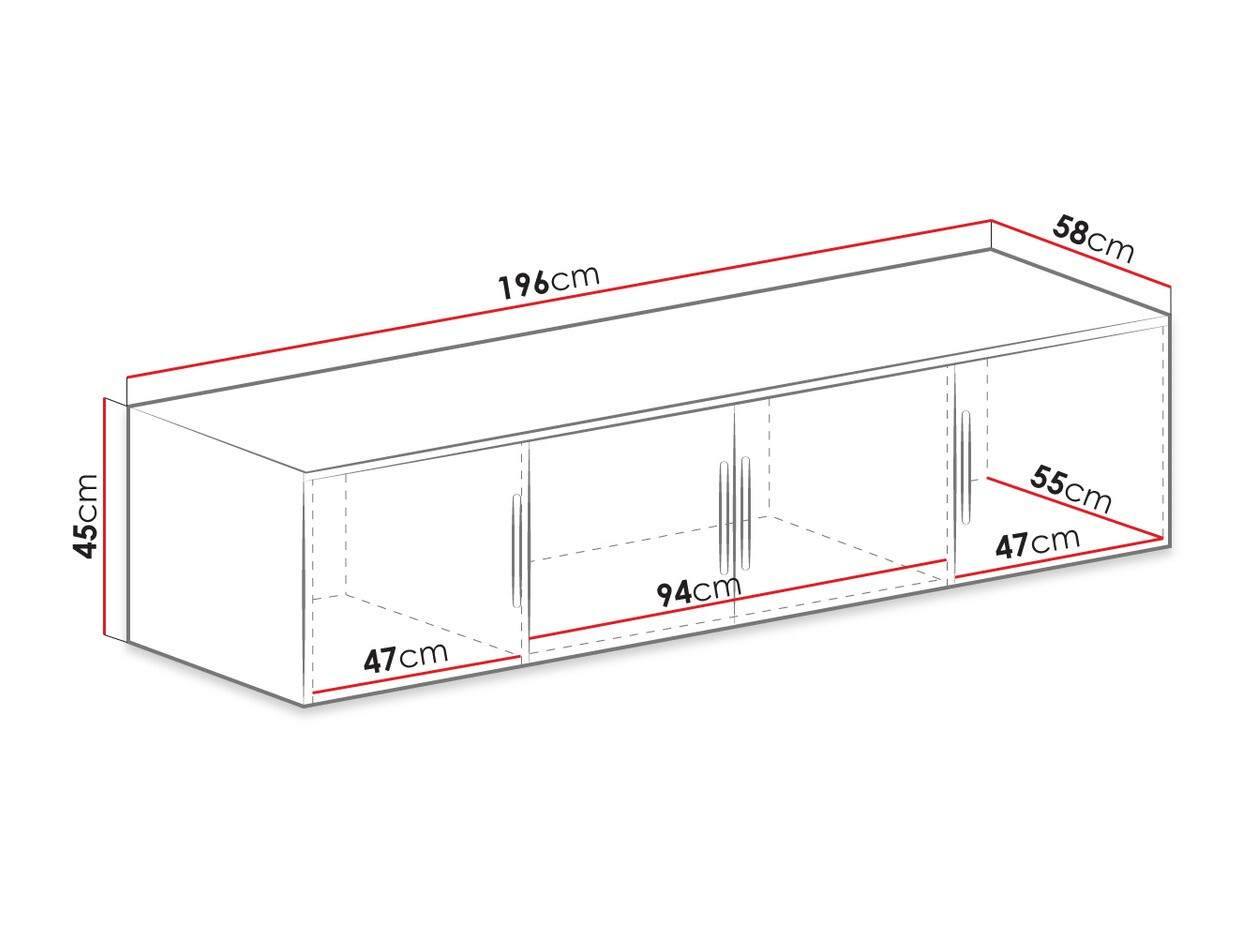 Vaatekaappi Dortivu I (Grafiitti)