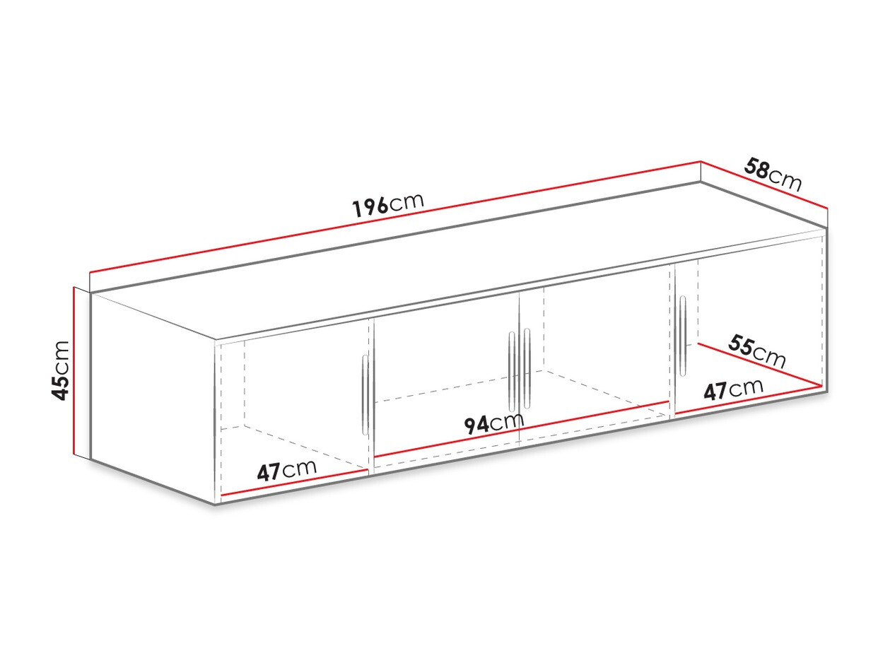Vaatekaappi Dortivu I (Valkoinen)