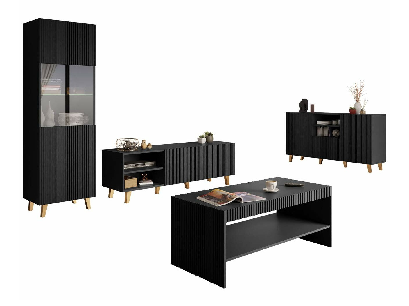 Olohuonesetti Dicto (Musta)