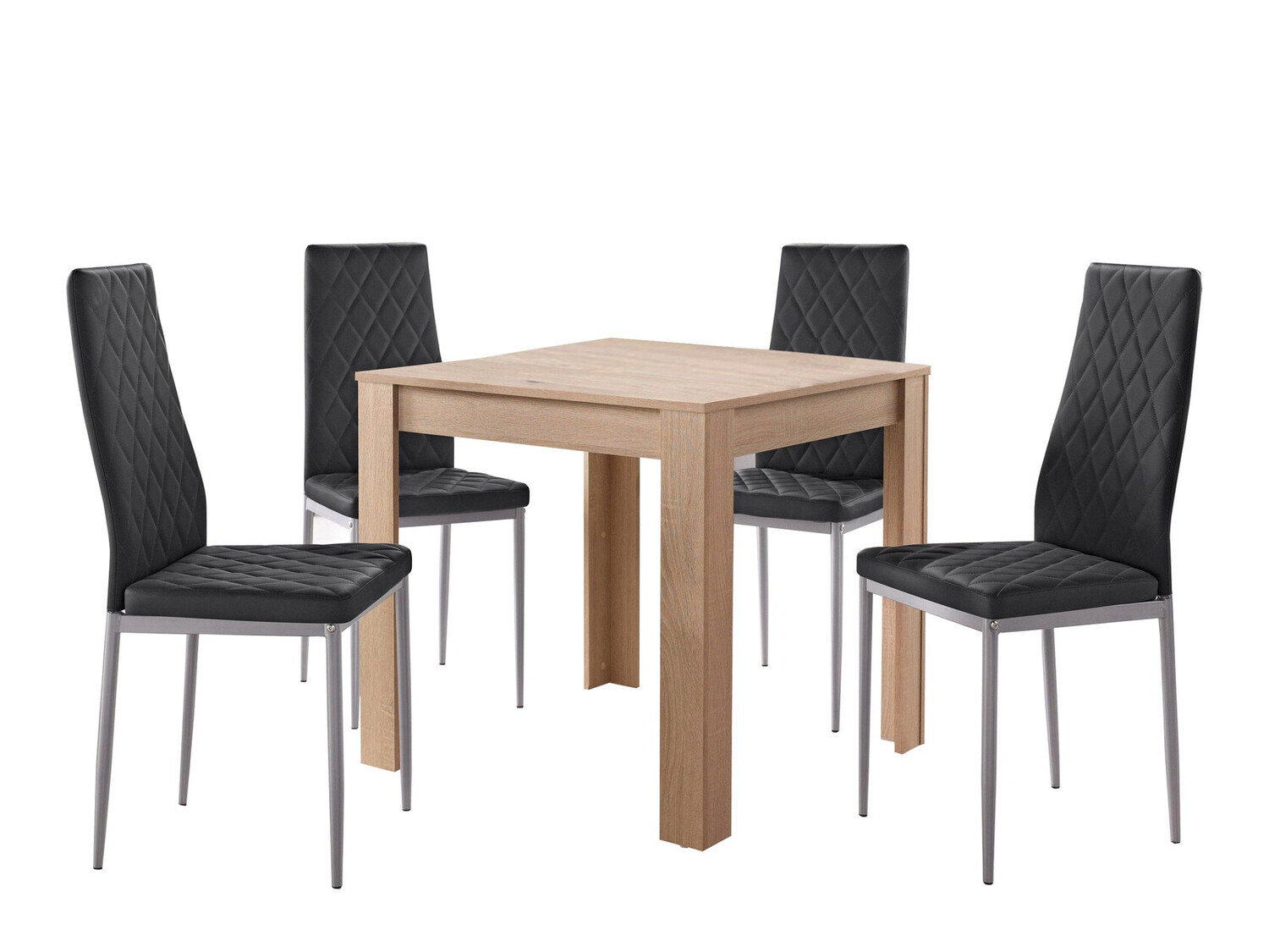 Ruokailuryhmä Denton 1132 (Musta + Tammi)