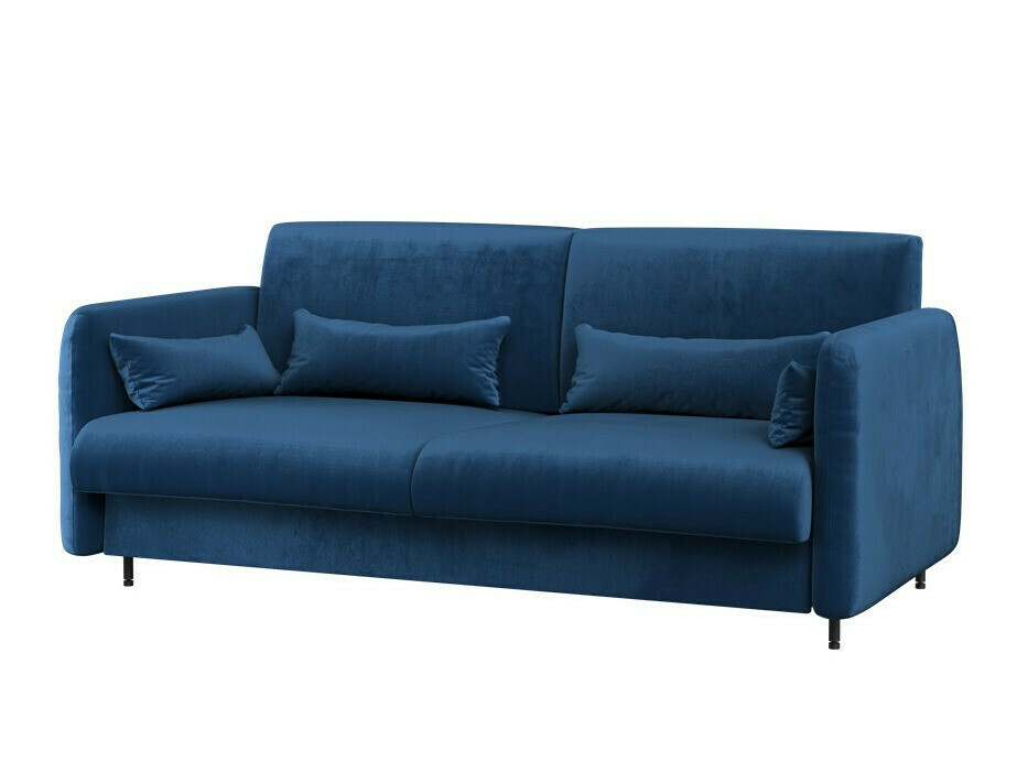 Huonekalusetti Concept Pro Lenart VI (Kiiltävä valkoinen + Valkoinen + Sininen)