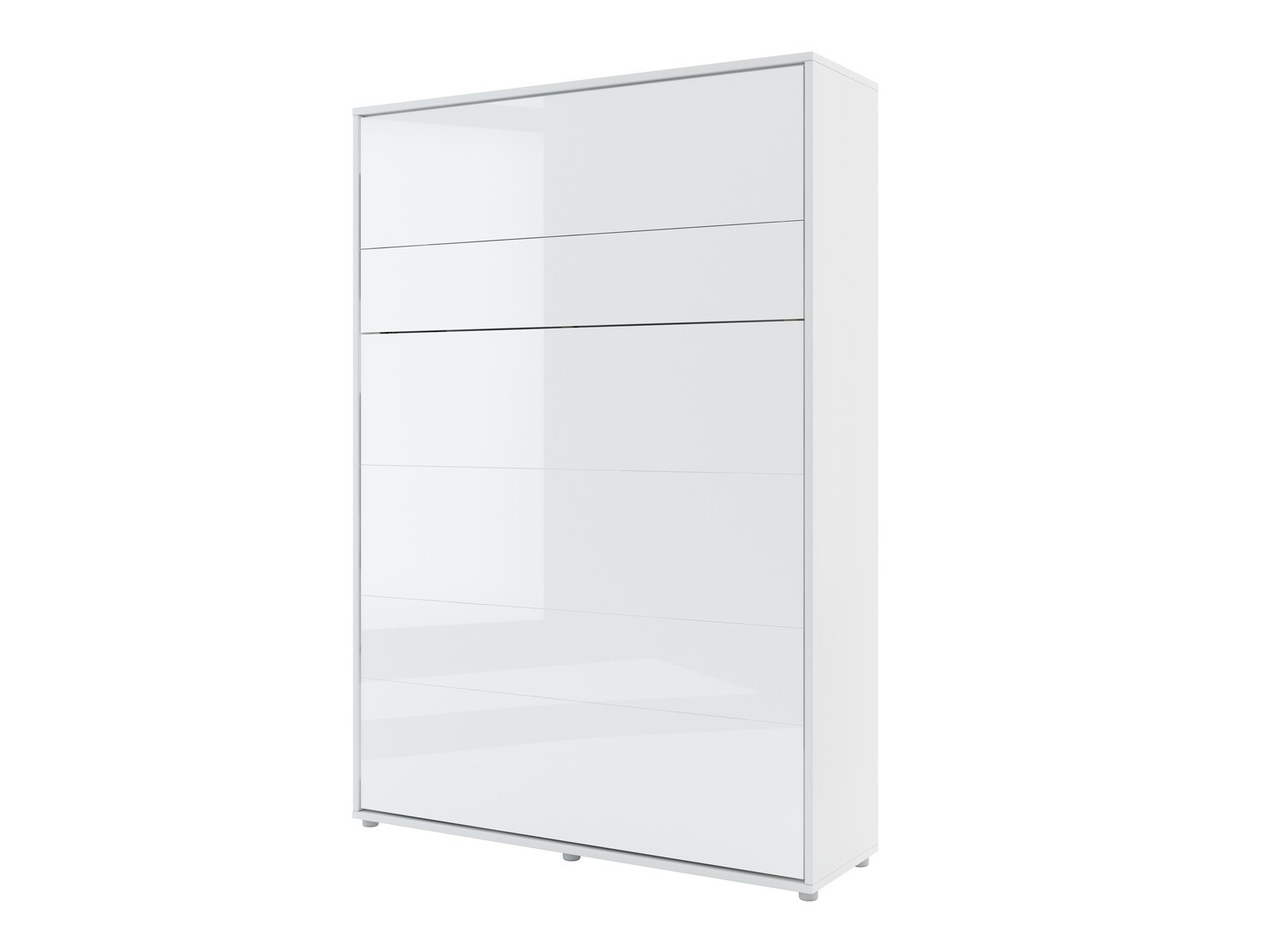 Huonekalusetti Concept Pro Lenart VI (Kiiltävä valkoinen + Valkoinen + Sininen)