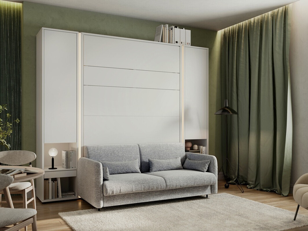 Huonekalusetti Concept Pro Lenart VI (Valkoinen + Harmaa)