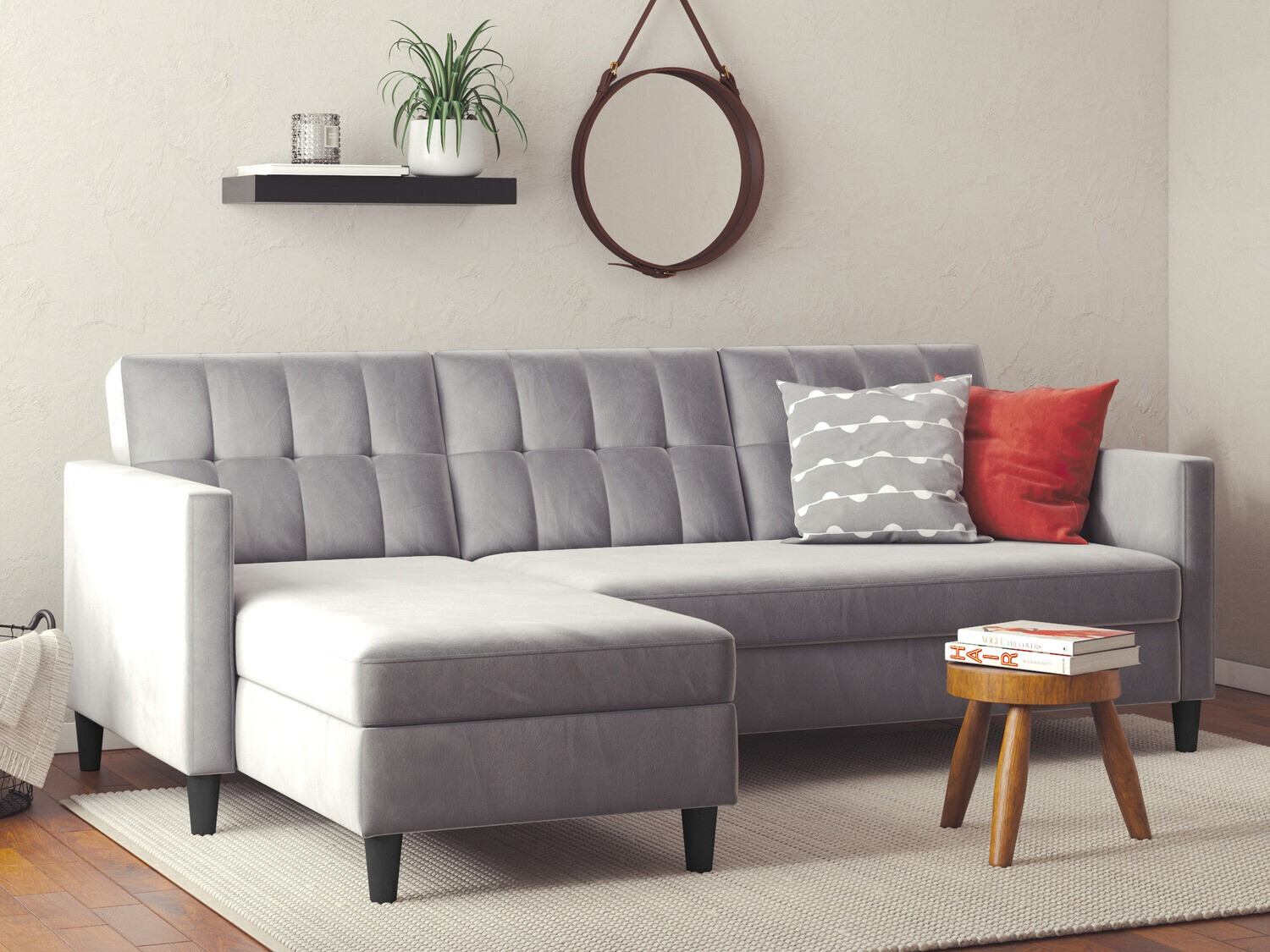 Kulmasohva Tulsa 538 (Vaaleanharmaa)