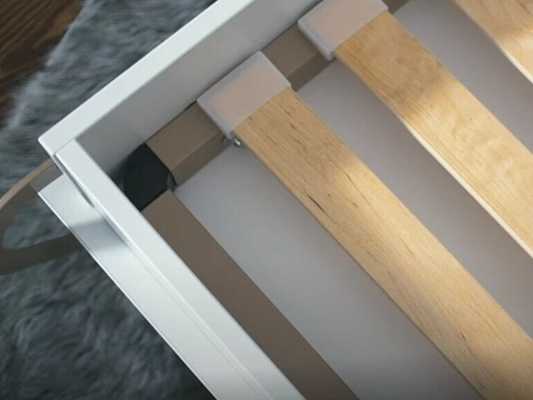 Huonekalusetti Concept Pro Lenart Levfere 144 (Kiiltävä valkoinen + Valkoinen)