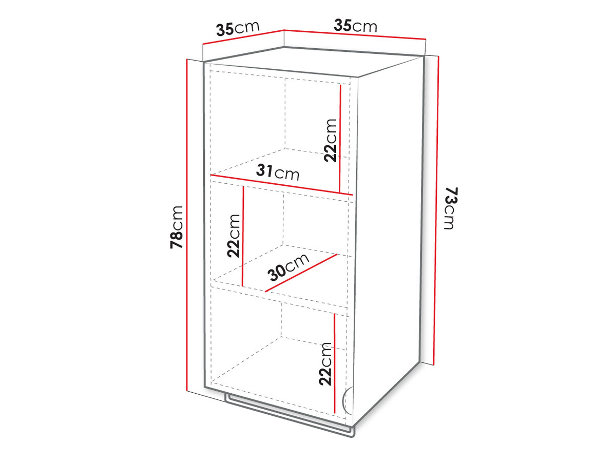 Seinäkiinnitteinen kylpyhuonekaappi Matrix (Harmaa)