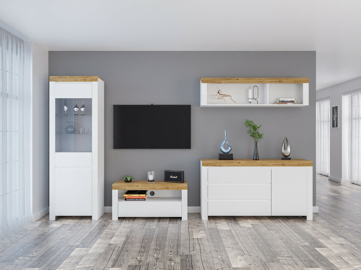 Olohuonesetti Sonsoru 144 (Valkoinen + Kiiltävä valkoinen + Wotan tammi)