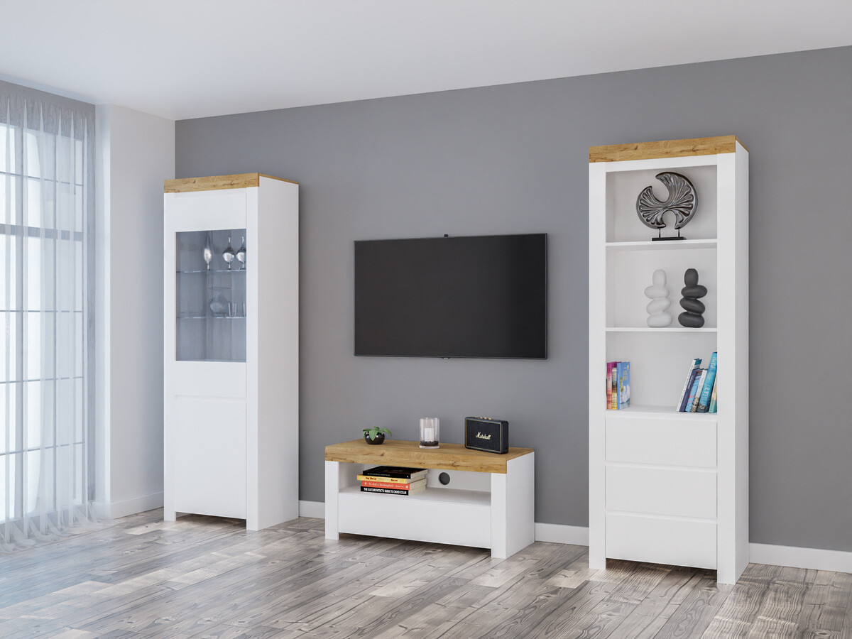 Olohuonesetti Sonsoru 145 (Valkoinen + Kiiltävä valkoinen + Wotan tammi)