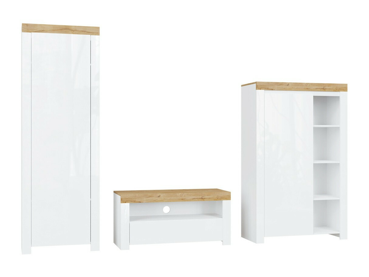 Olohuonesetti Sonsoru 147 (Valkoinen + Kiiltävä valkoinen + Wotan tammi)