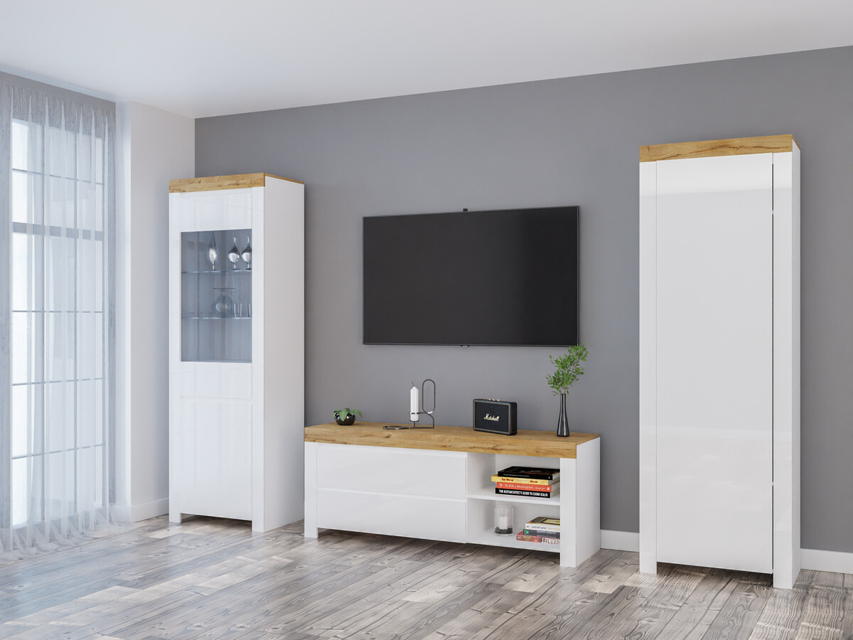 Olohuonesetti Sonsoru 148 (Valkoinen + Kiiltävä valkoinen + Wotan tammi)