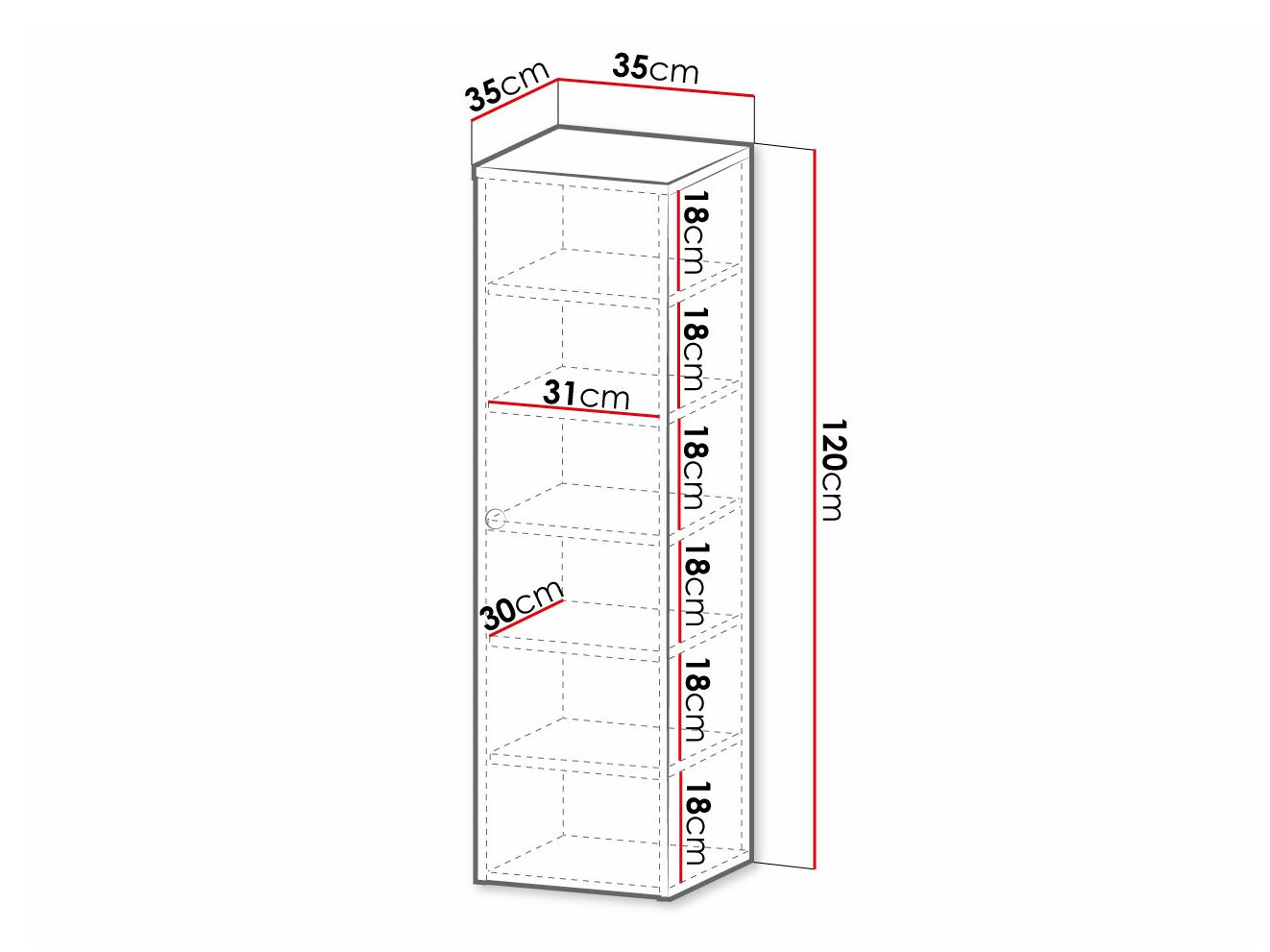 Seinäkiinnitteinen kylpyhuonekaappi Violitas (Valkoinen)