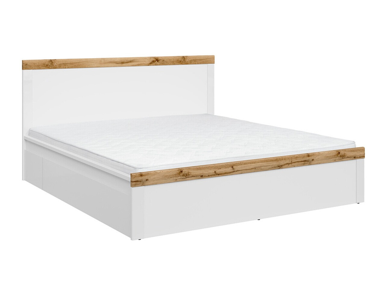 Sänky Sonsoru 115 (Valkoinen + Kiiltävä valkoinen + Wotan tammi)