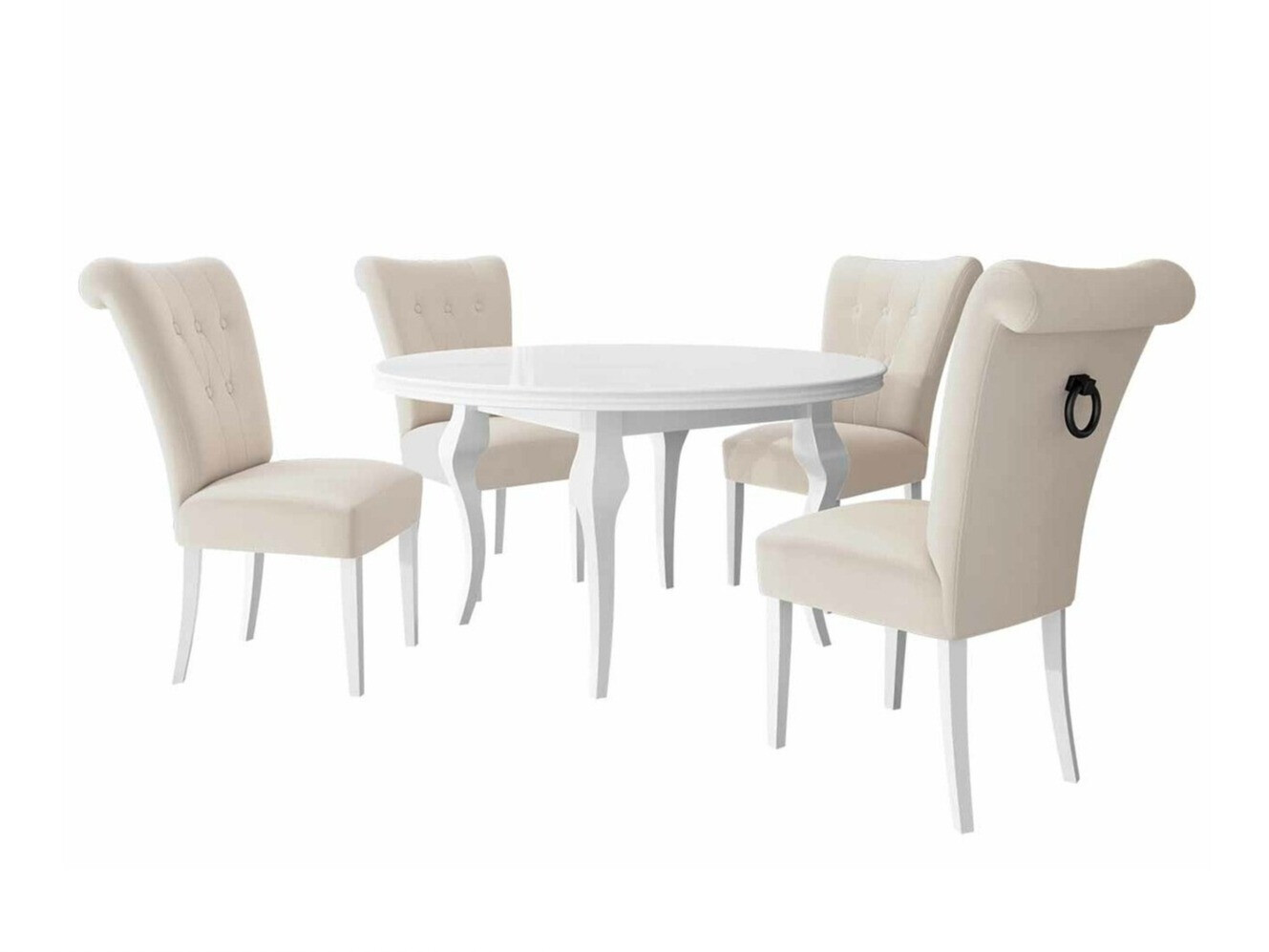 Ruokailuryhmä Racine 143 (Valkoinen + Magic Velvet 2250)