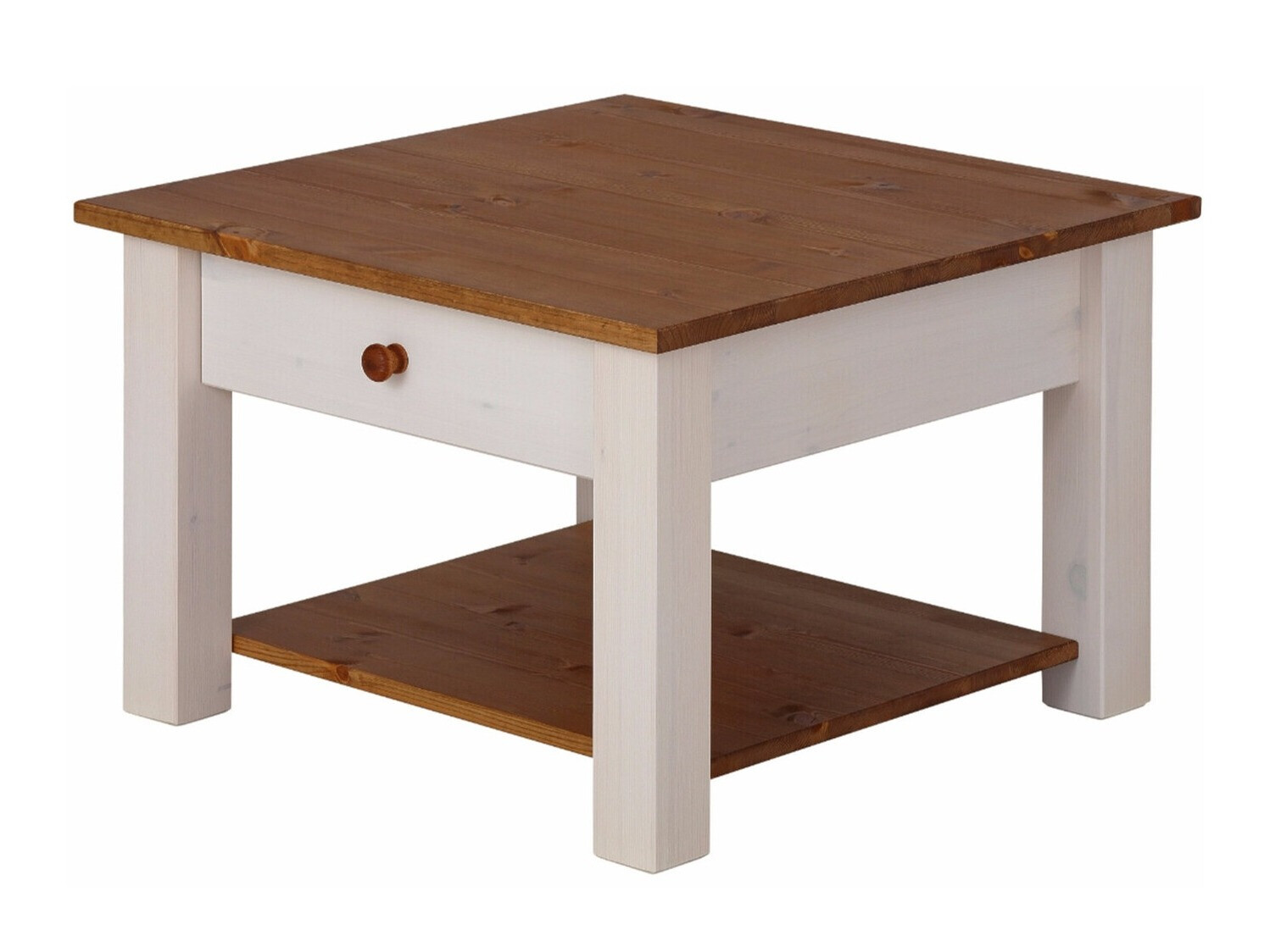 Sohvapöytä Denton 753 (Valkoinen + Hunajatammi)