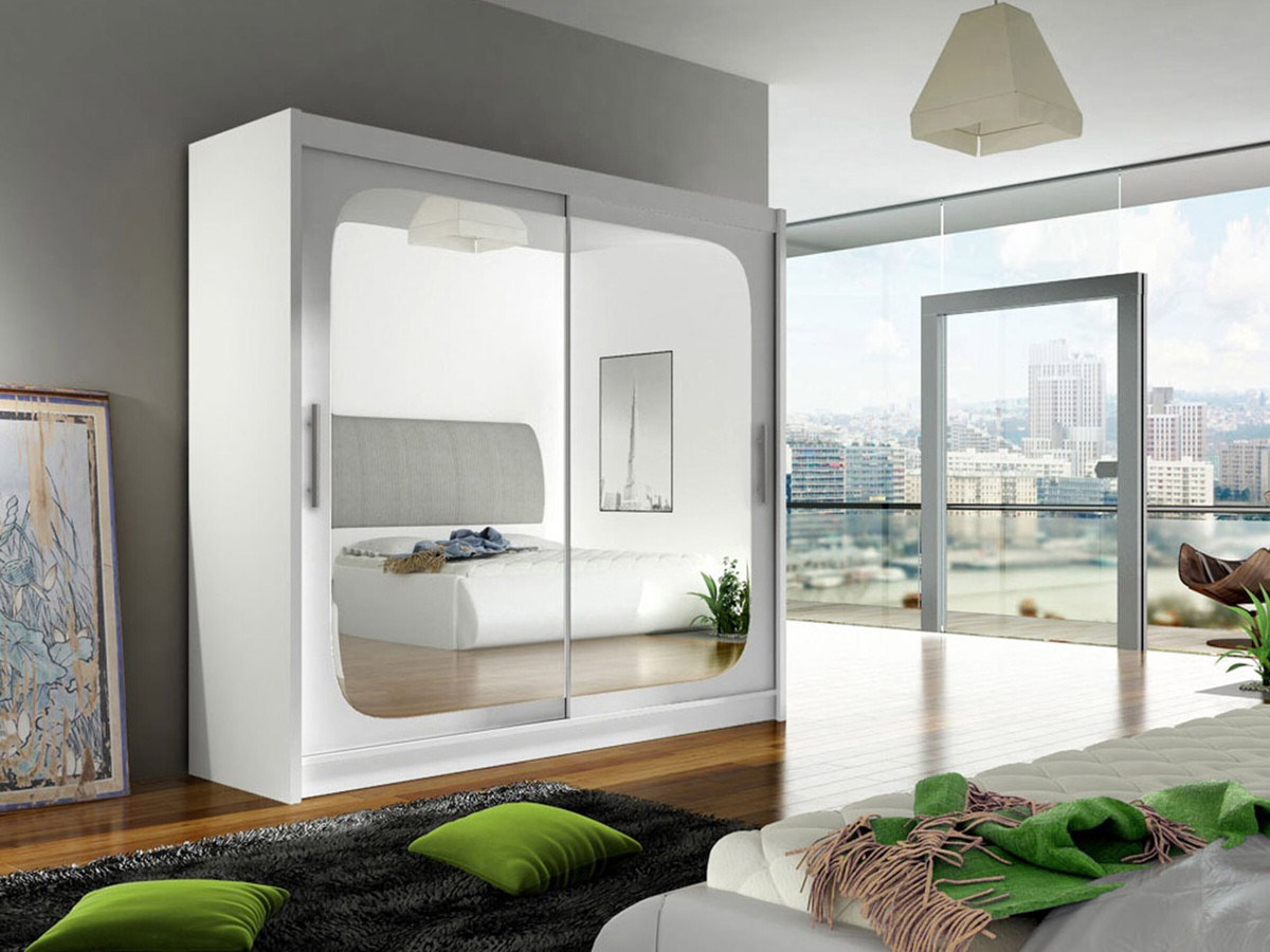 Vaatekaappi Closico Pallor VIII (Valkoinen)