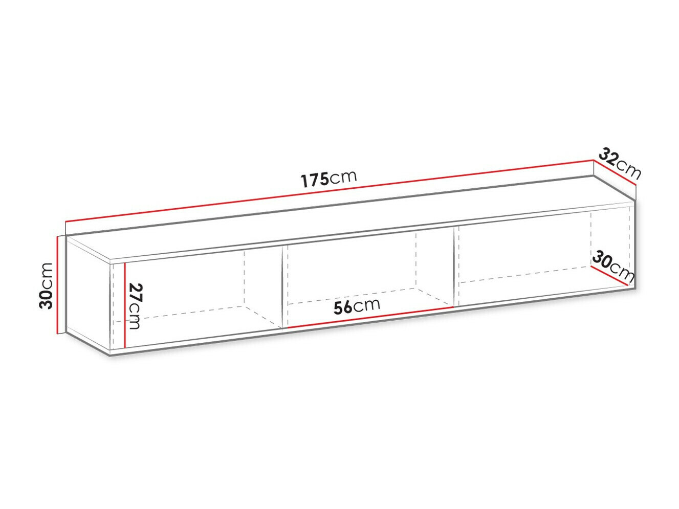TV-taso Princal I (Valkoinen + Kultainen)