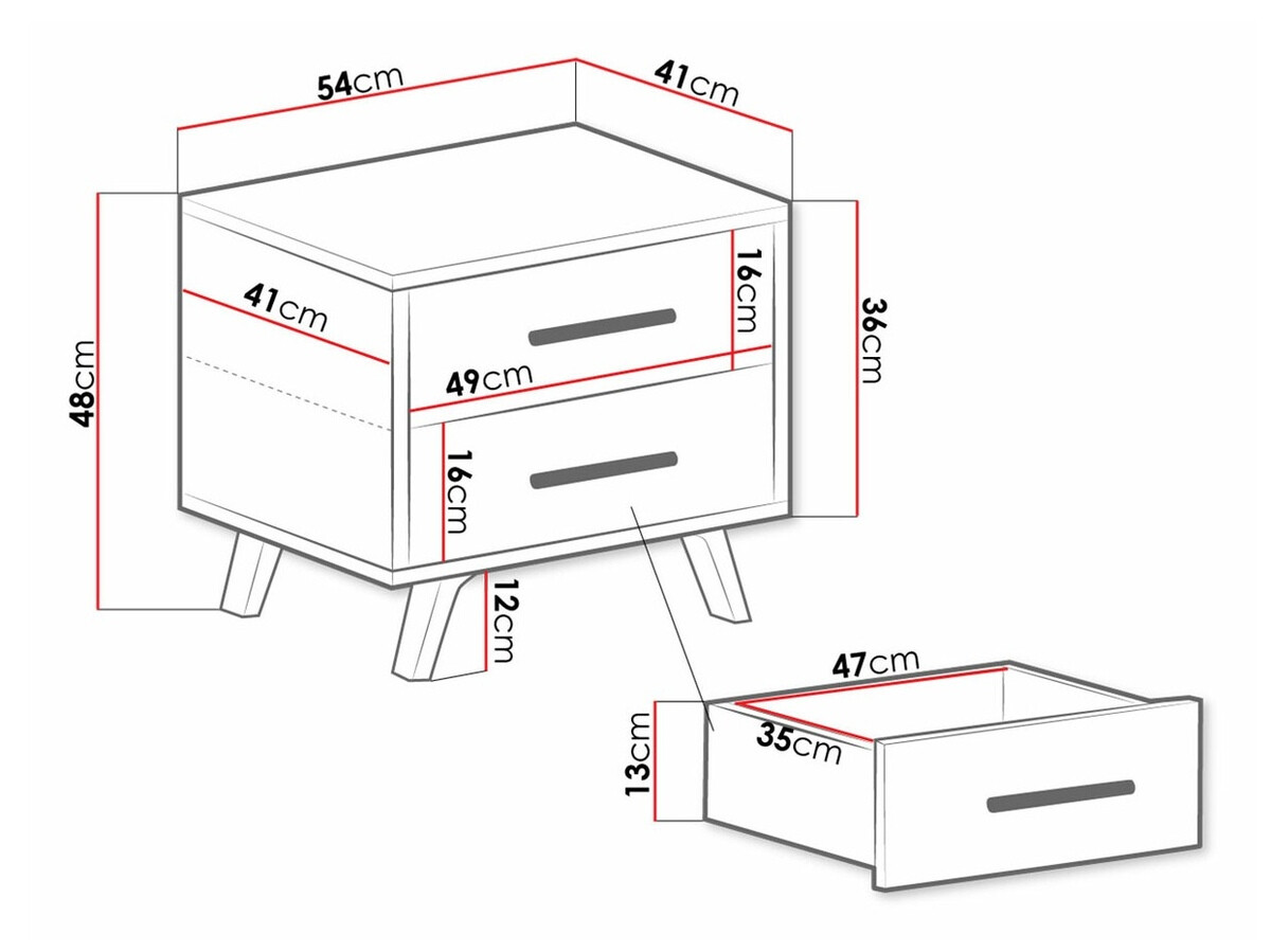 Yöpöytä Delbalo 104 (Violetti + Kultainen)