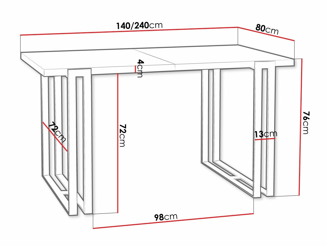 Pöytä Comfivo Sors (Ruskea + Musta)