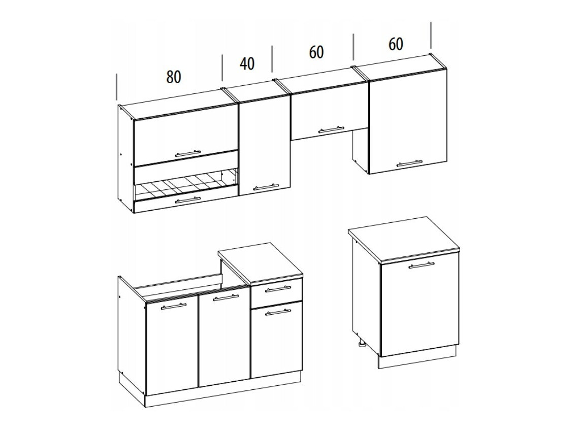 Moduulikeittiöryhmä Tiffa Grey 106