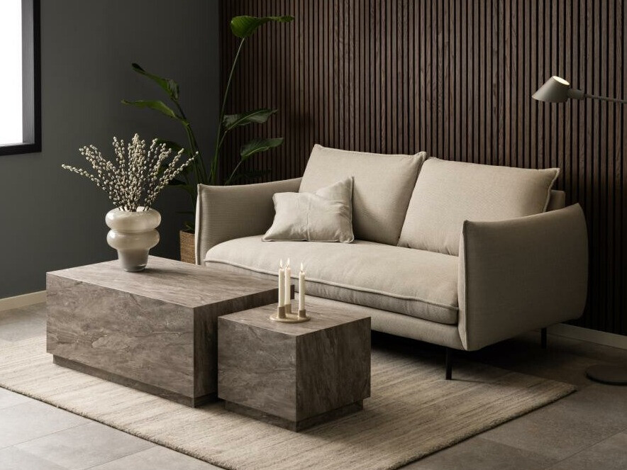 Sohvapöytäsetti Norsica 894 (Harmaa marmori)