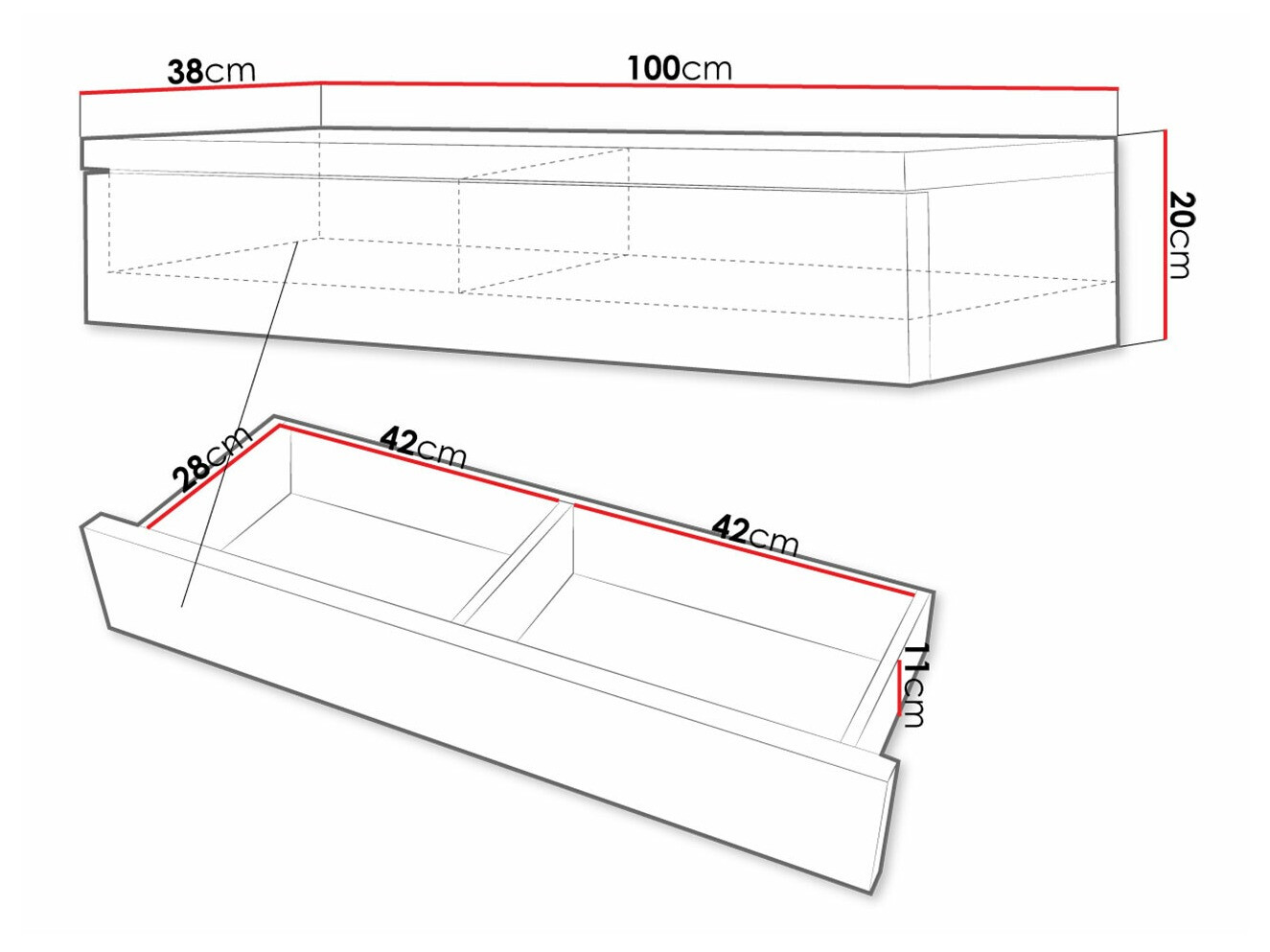Kampauspöytä Delpher (Valkoinen + Kiiltävä valkoinen)