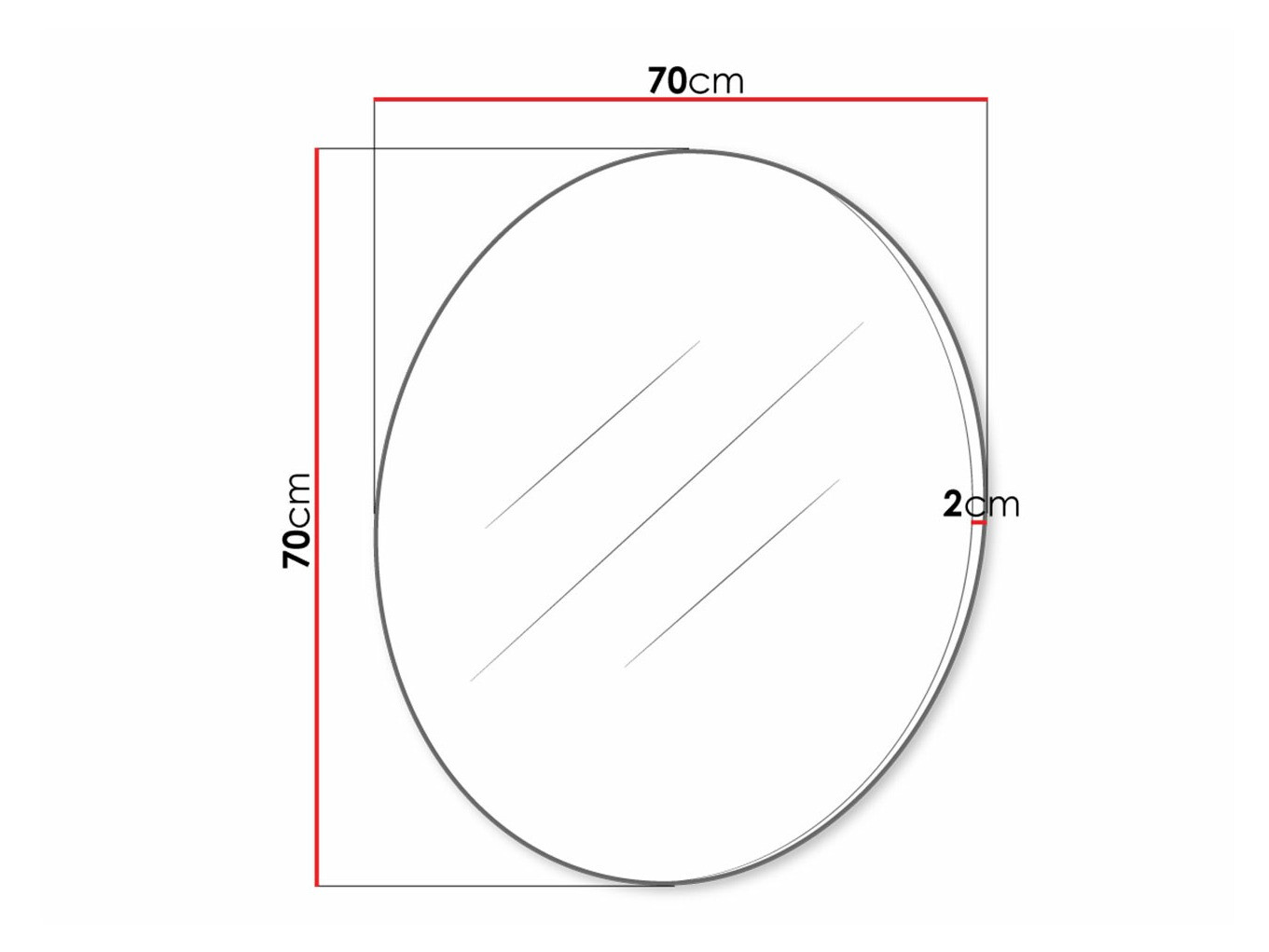 Peili Delpher (Valkoinen + Kiiltävä valkoinen)