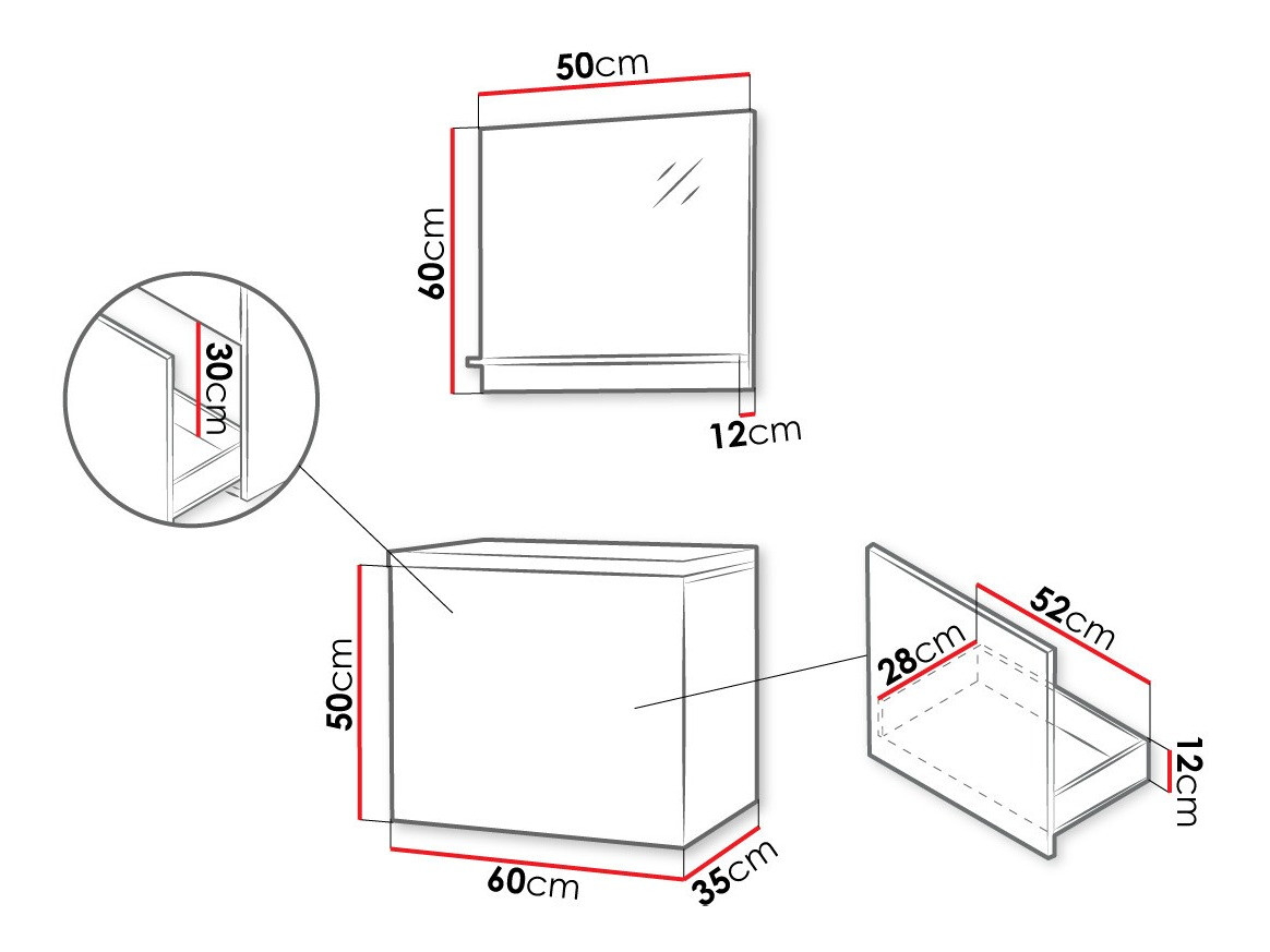Kylpyhuonesetti Comfivo Delphinus (Valkoinen)