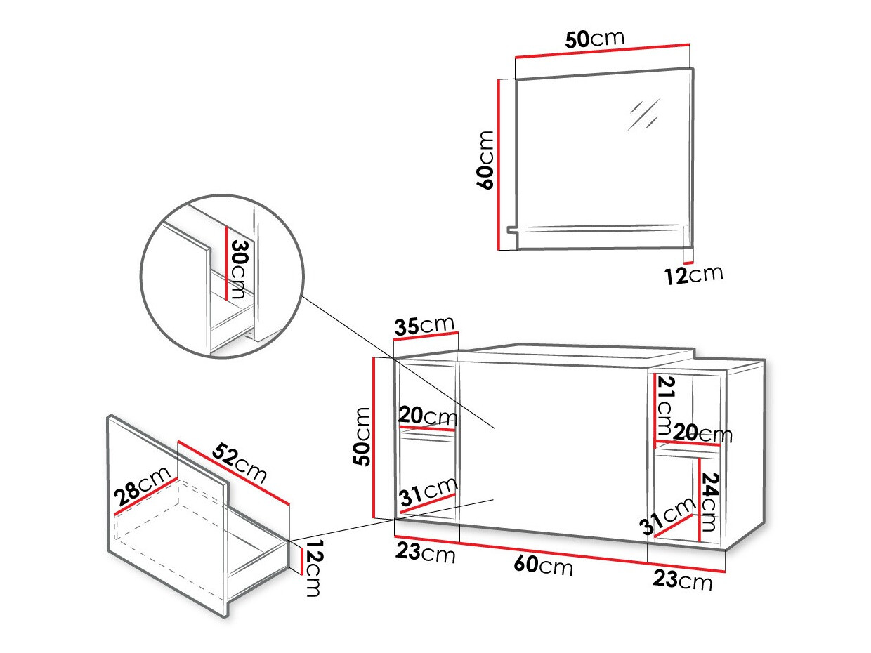 Kylpyhuonesetti Comfivo Delphinus IX (Valkoinen)