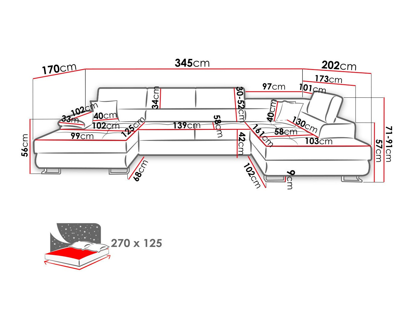 Kulmasohva Comfivo Ruta (Poso 135)
