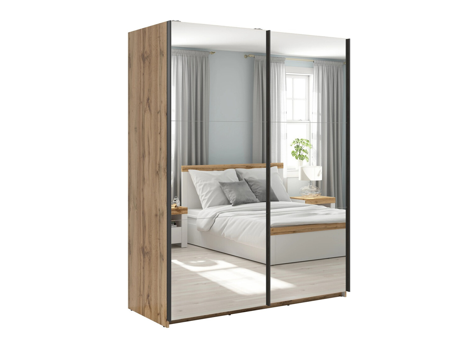 Vaatekaappi Livevaro 119 (Wotan tammi)