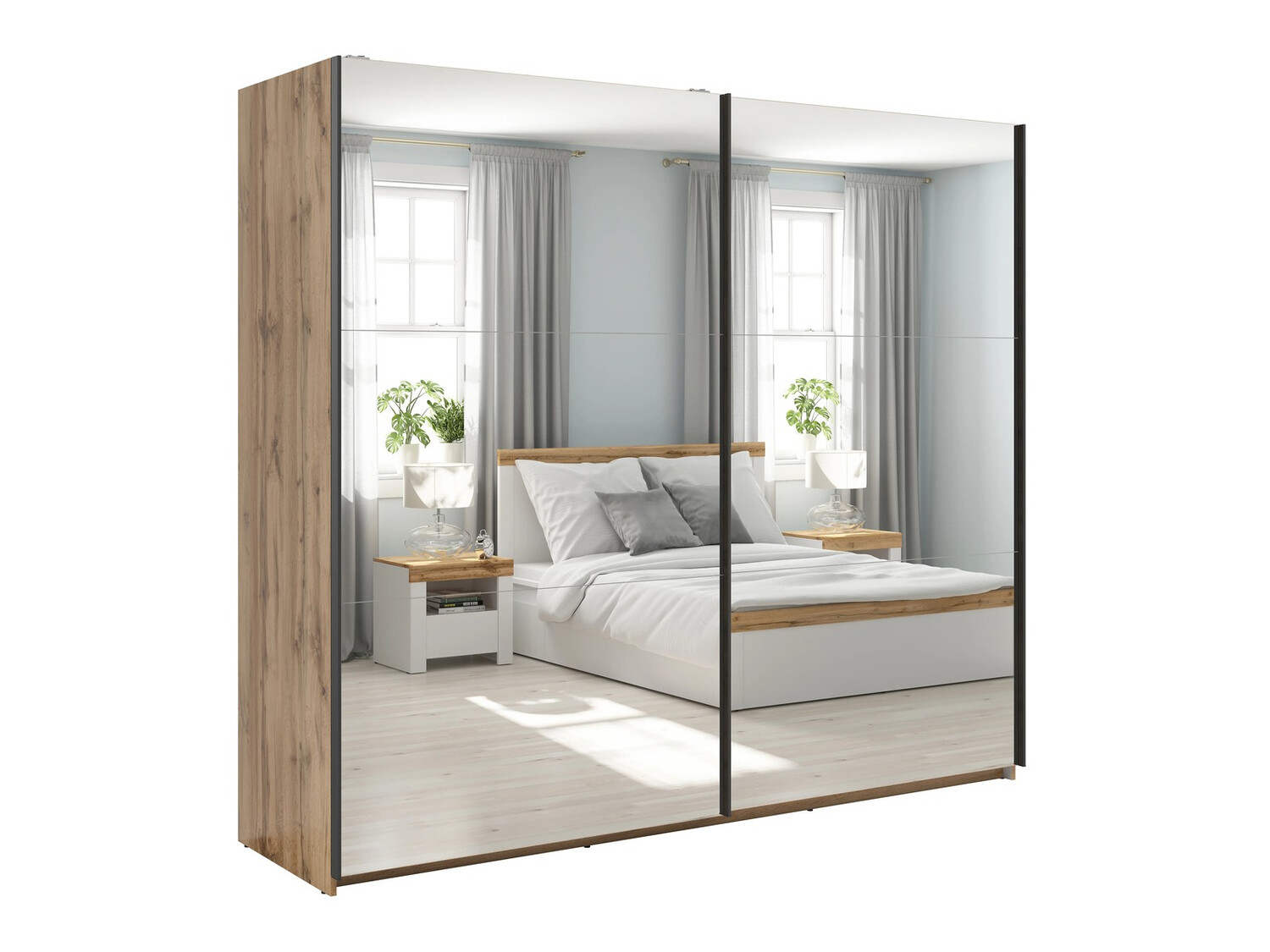 Vaatekaappi Livevaro 122 (Wotan tammi)