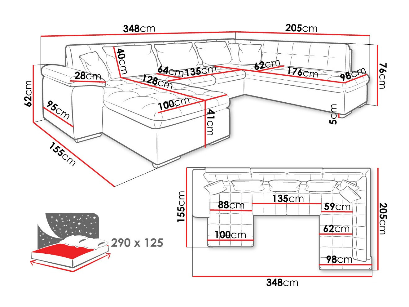 Kulmasohva Comfivo Gemma II (Oikea)