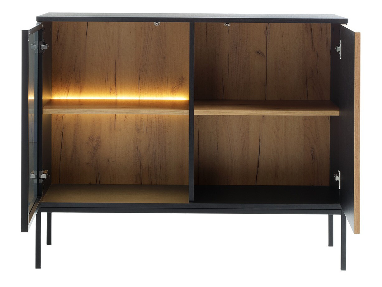 Olohuonesetti Soferi 113 (Musta + Wotan tammi)