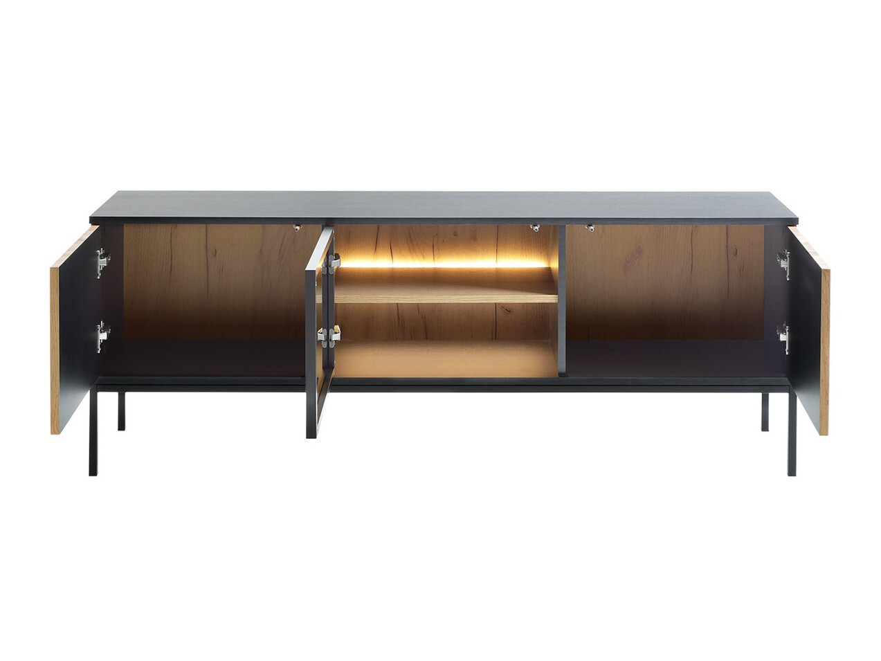 Olohuonesetti Soferi 113 (Musta + Wotan tammi)