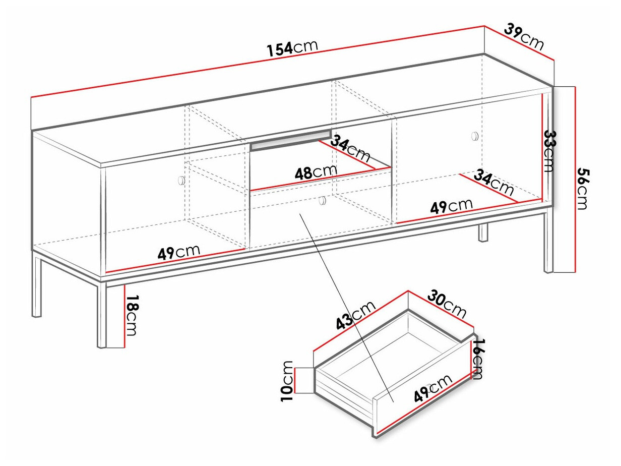 TV-taso Formis (Valkoinen)