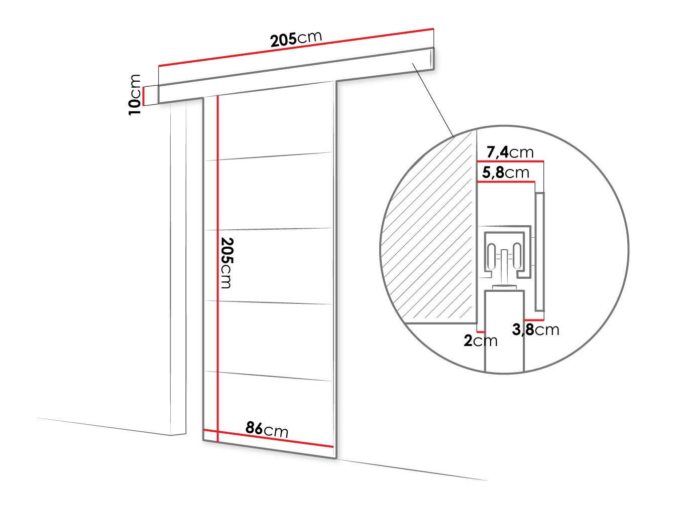 Liukuovi Closico Materia III (Sonoma-tammi)