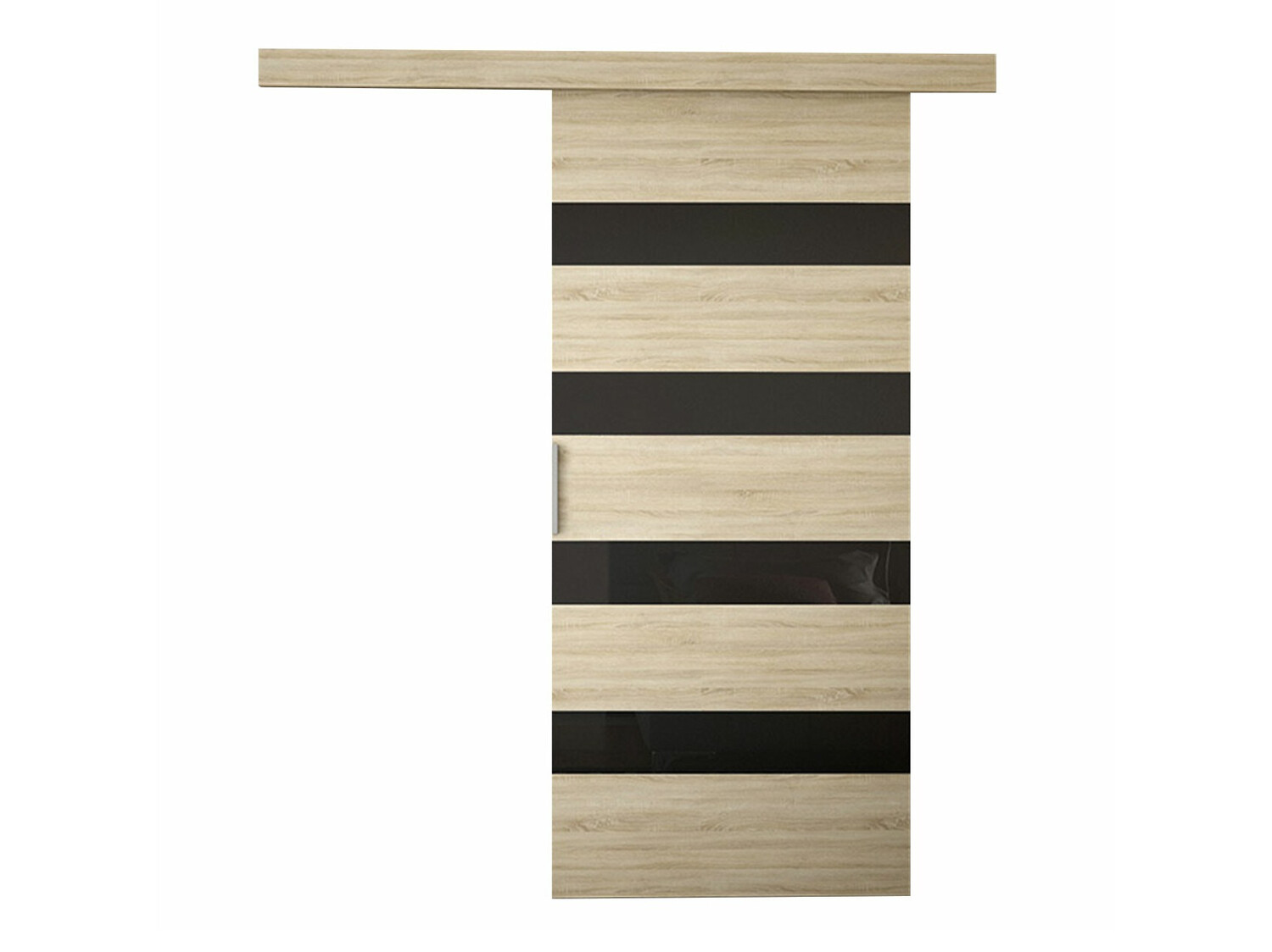 Liukuovi Closico Materia V (Sonoma-tammi + Musta)