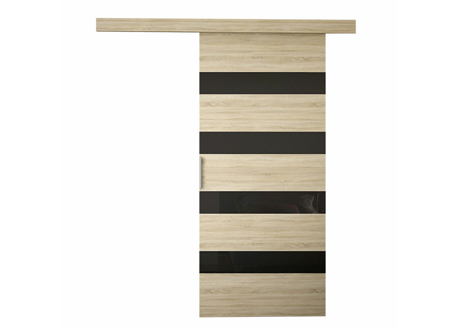 Liukuovi Closico Portalis V (Sonoma-tammi + Musta)