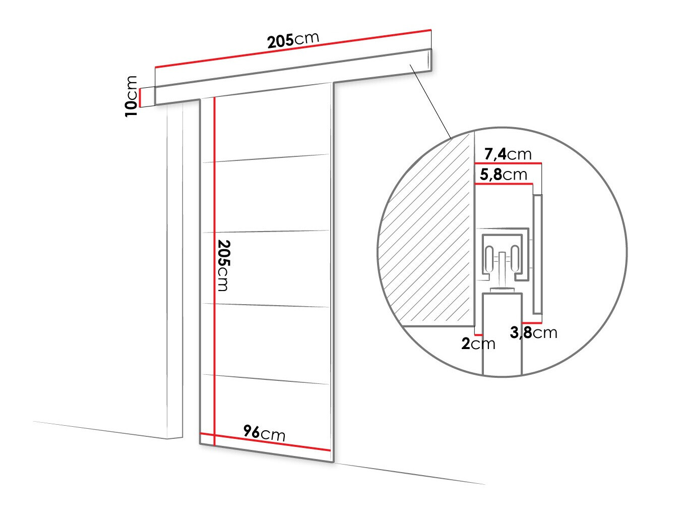 Liukuovi Closico Portalis III (Sonoma-tammi)