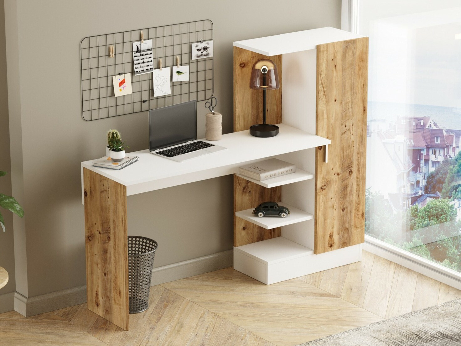 Työpöytä Kailua 109 (Mänty + Valkoinen)